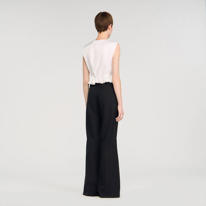 Sandro Satin stripe suit trousers