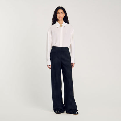 Sandro Chalk-striped trousers