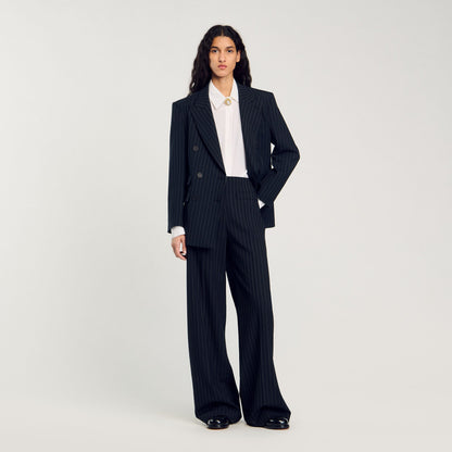 Sandro Chalk-striped trousers