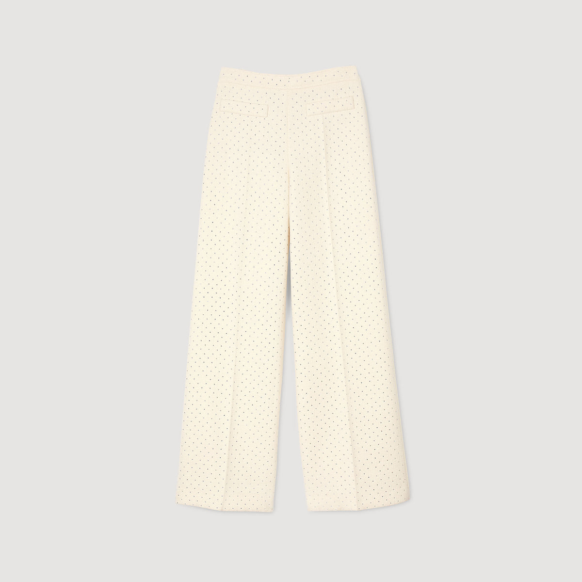 Sandro Tweed rhinestone-covered trousers