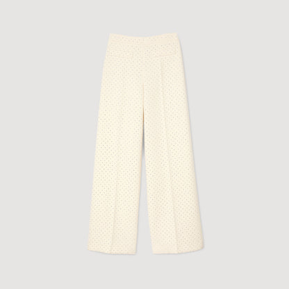 Sandro Tweed rhinestone-covered trousers