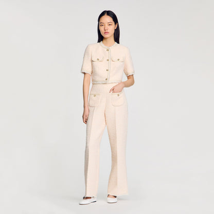 Sandro Decorative tweed trousers