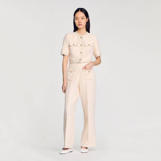 Sandro Decorative tweed trousers