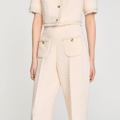 Sandro Decorative tweed trousers