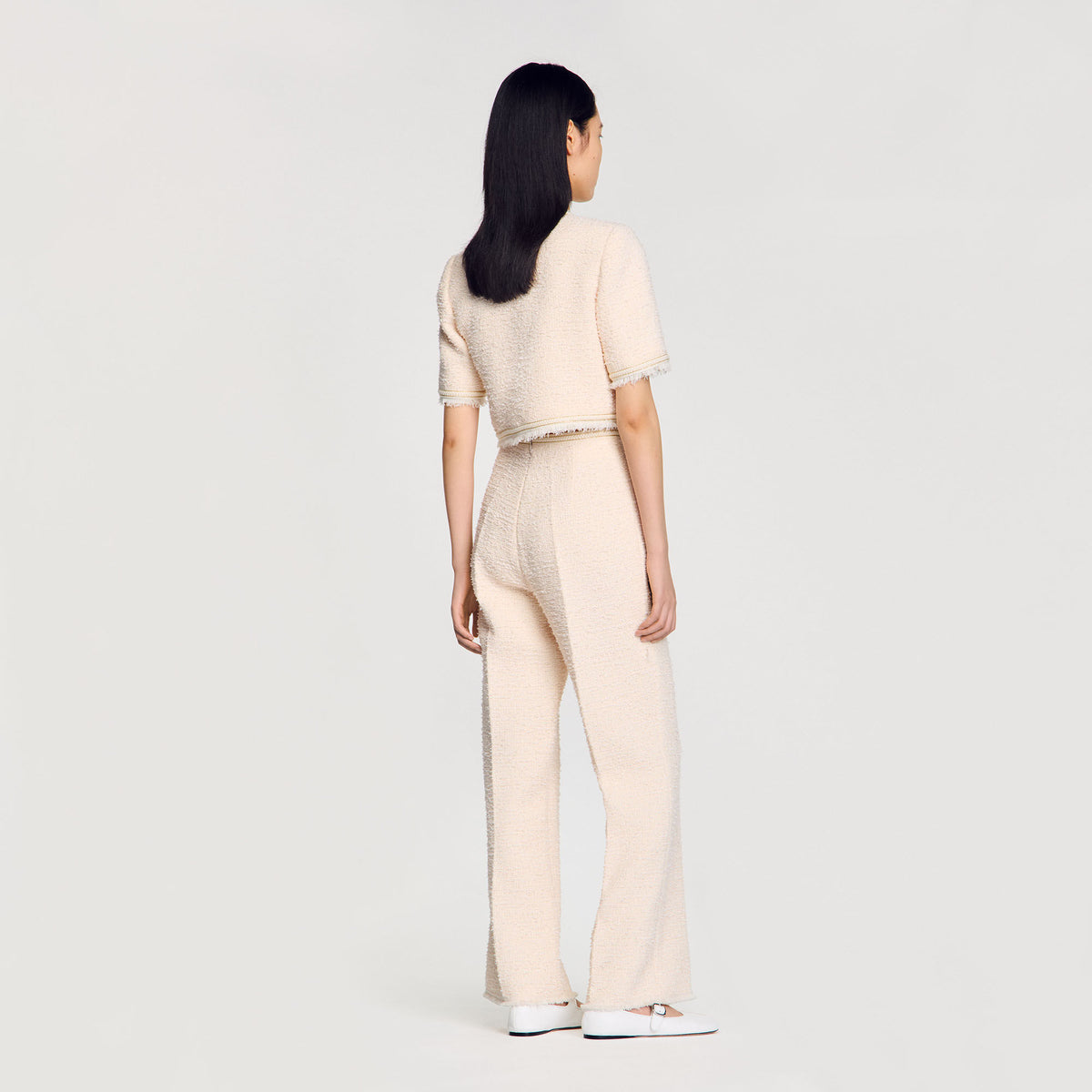Sandro Decorative tweed trousers