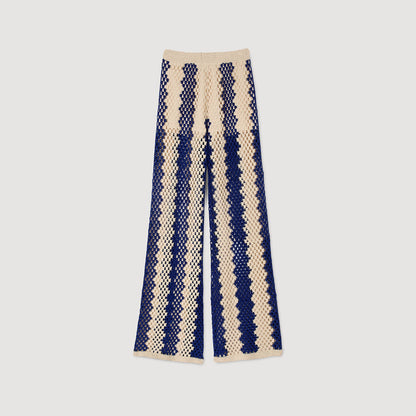 Sandro Two-tone open weave pants