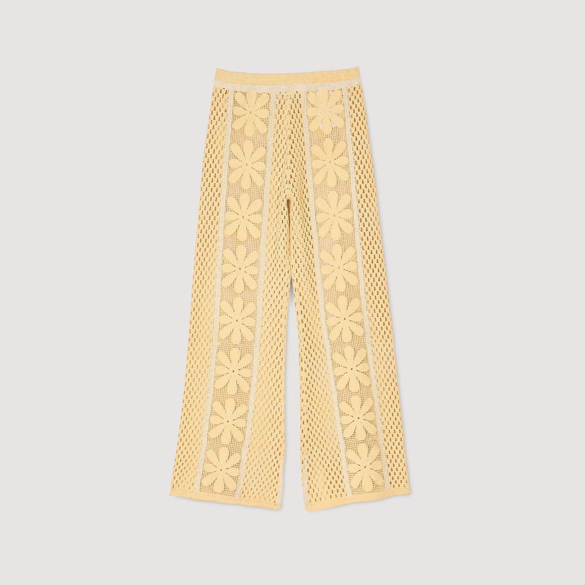 Sandro Crochet straight-leg trousers