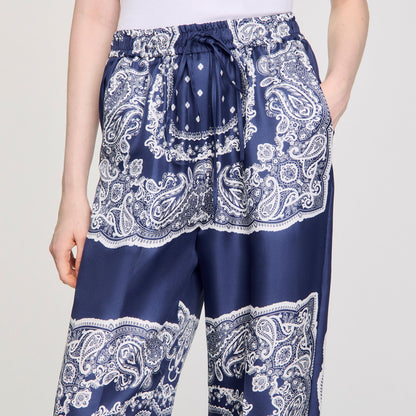 Sandro Bandana-print flowy trousers