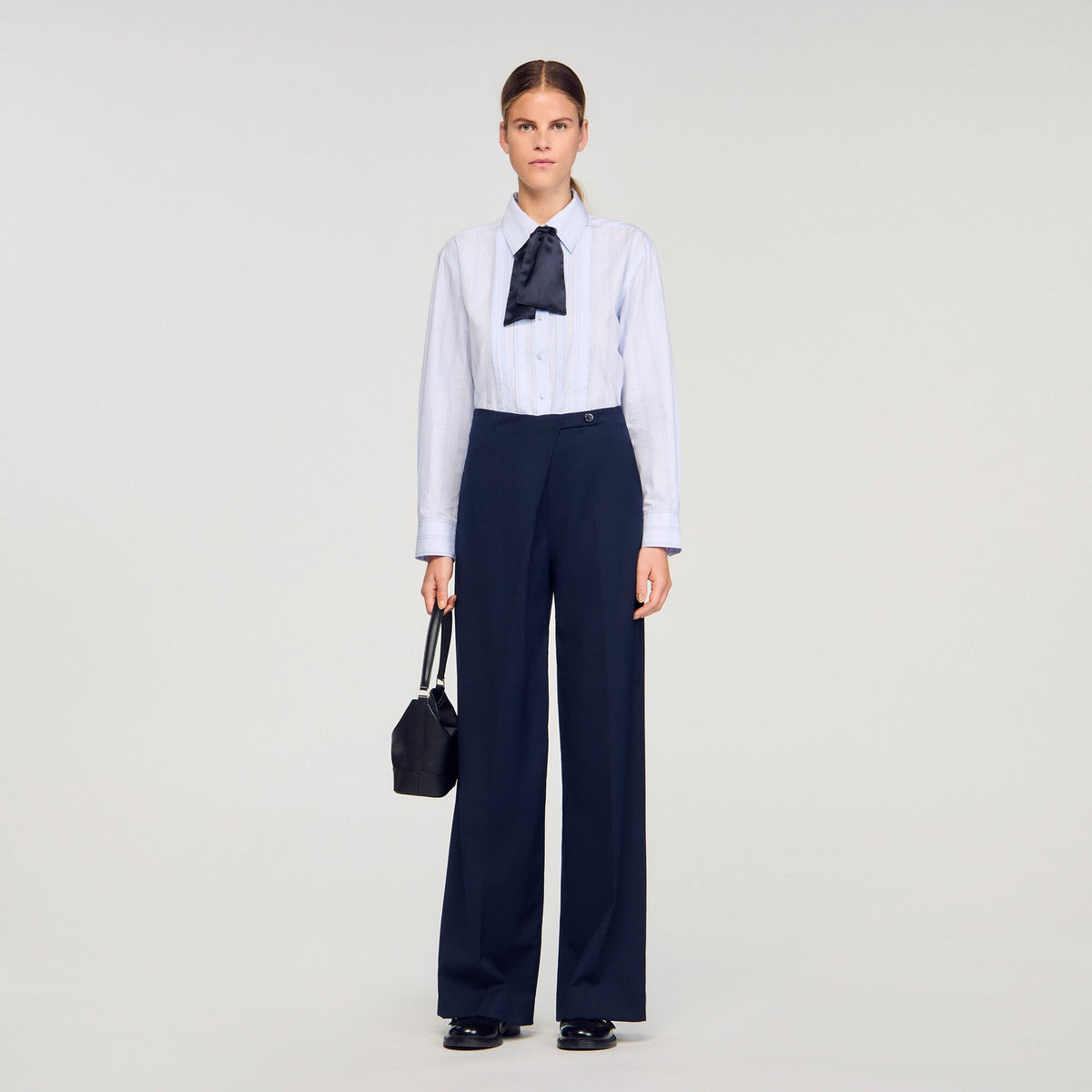Sandro Asymmetric straight-leg trousers