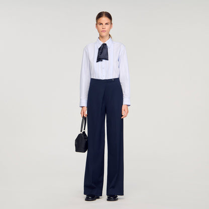 Sandro Asymmetric straight-leg trousers