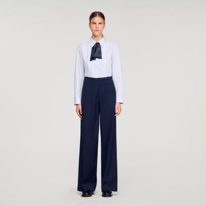 Sandro Asymmetric straight-leg trousers