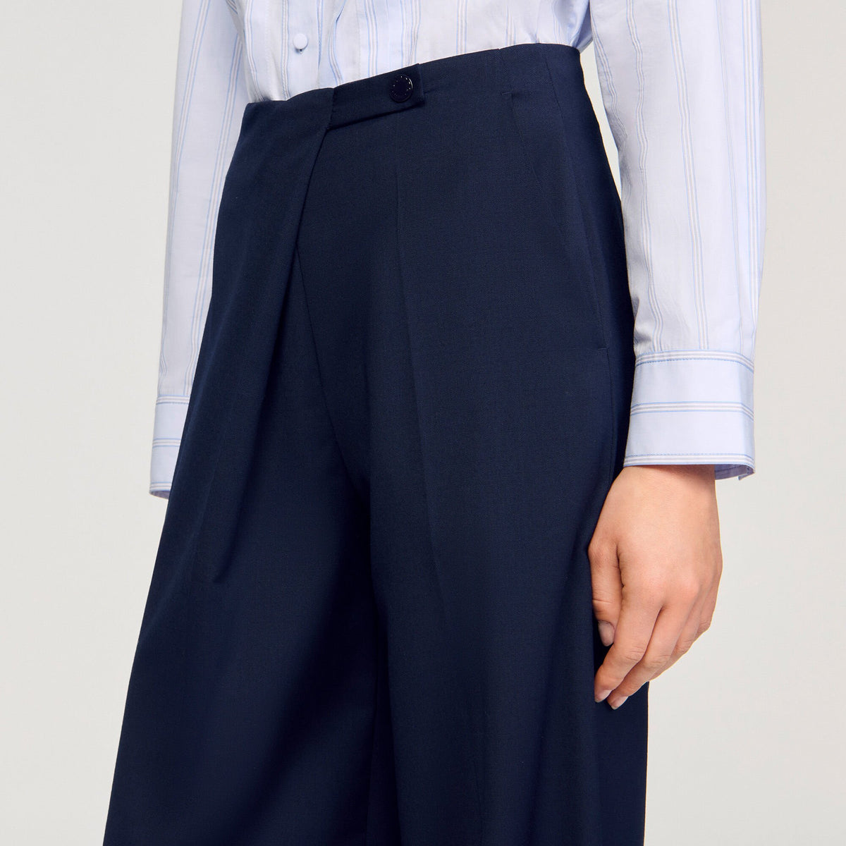 Sandro Asymmetric straight-leg trousers