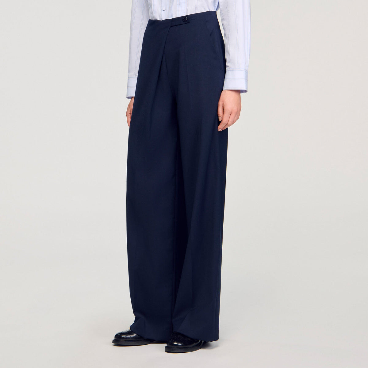 Sandro Asymmetric straight-leg trousers