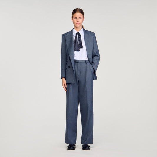 Sandro Striped wide-leg trousers