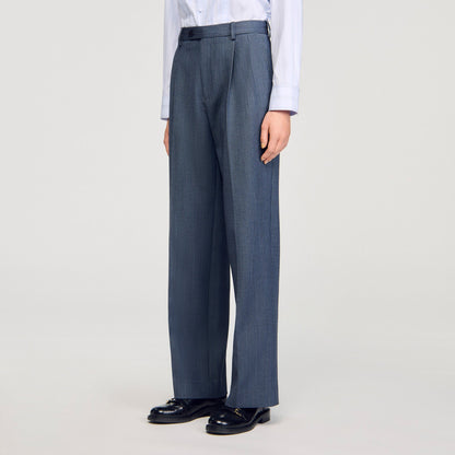 Sandro Striped wide-leg trousers
