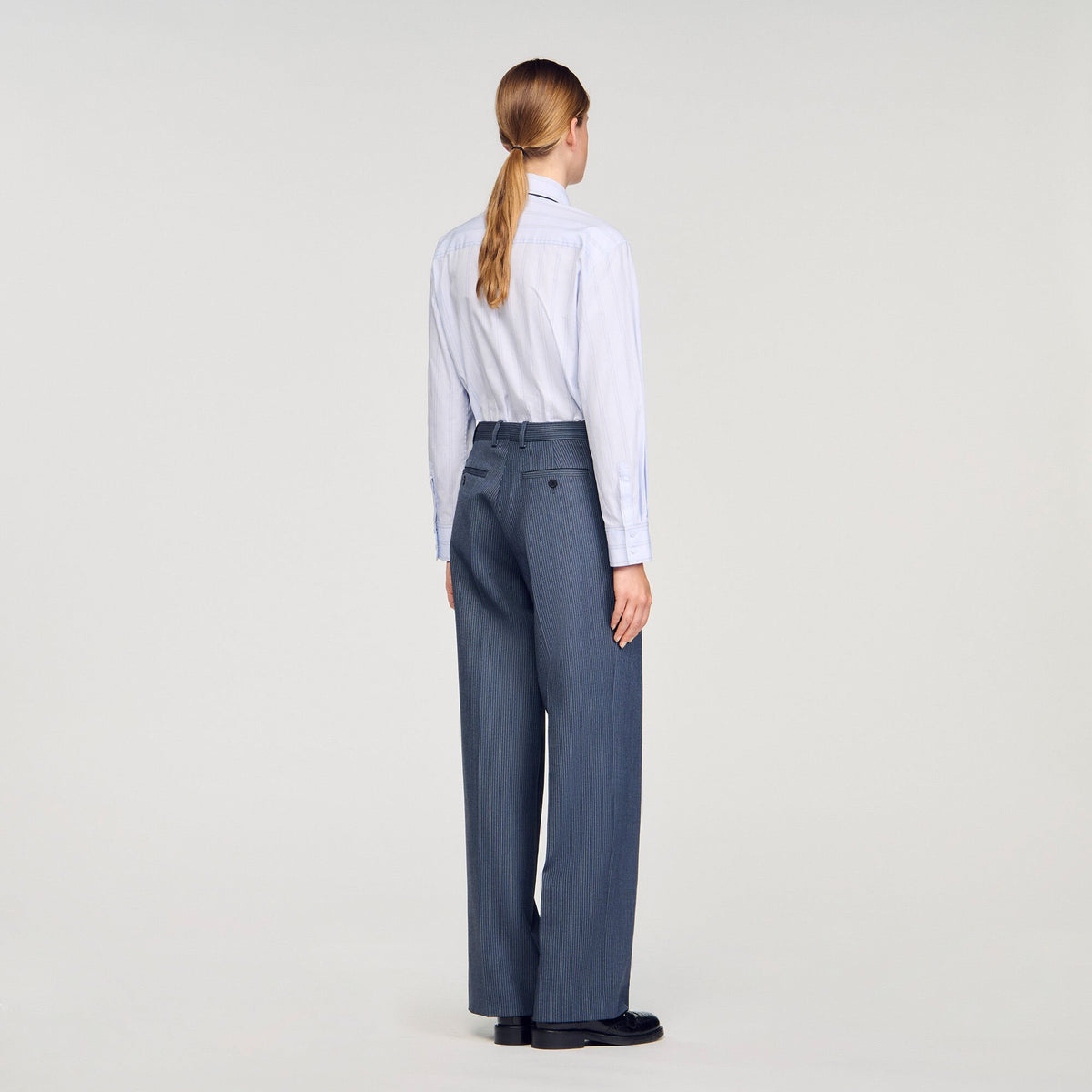 Sandro Striped wide-leg trousers