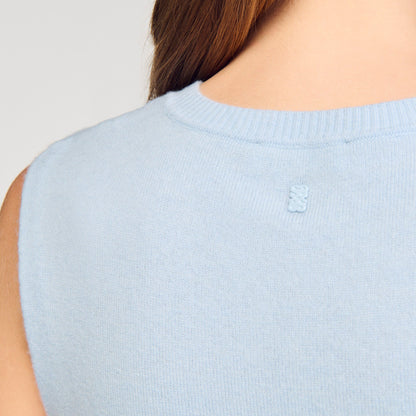 Sandro Ruffled cropped sweater