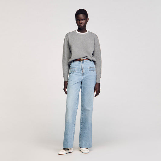 Sandro Contrast collar sweater