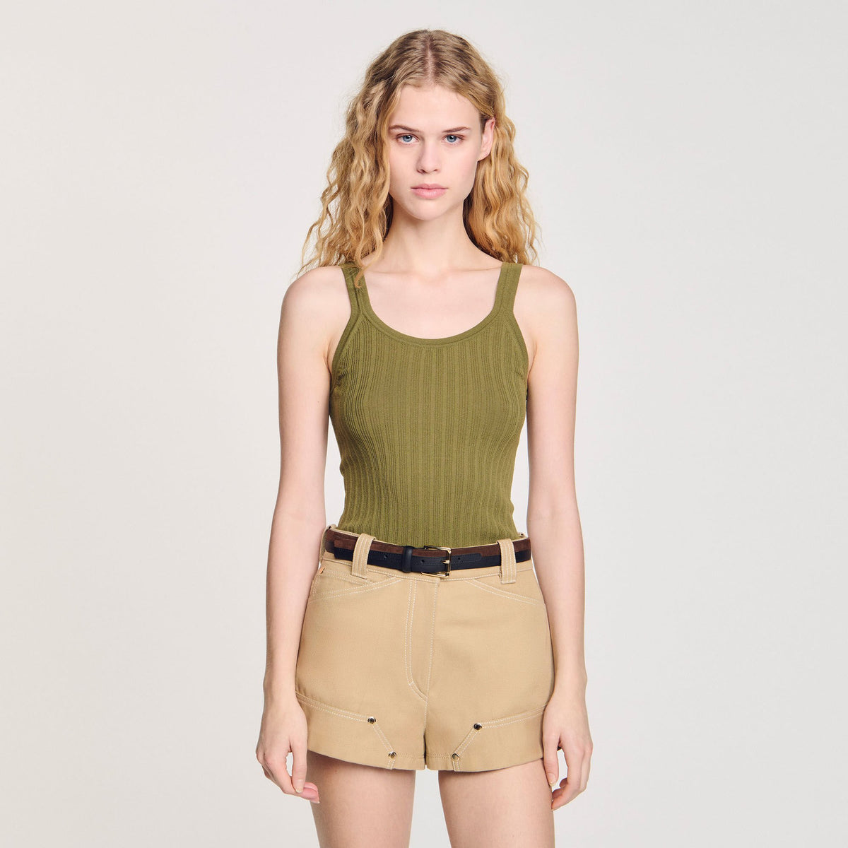 Sandro Ribbed vest top