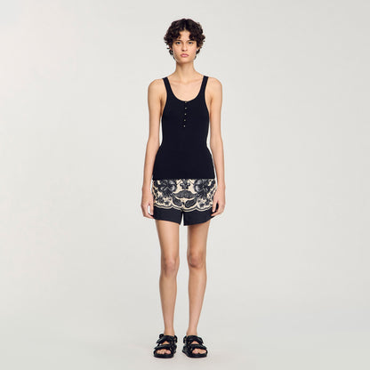 Sandro Rib knit vest top