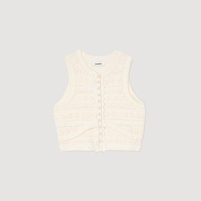 Sandro Crochet detail sweater
