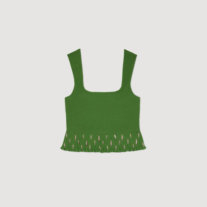 Sandro Knit top with charms