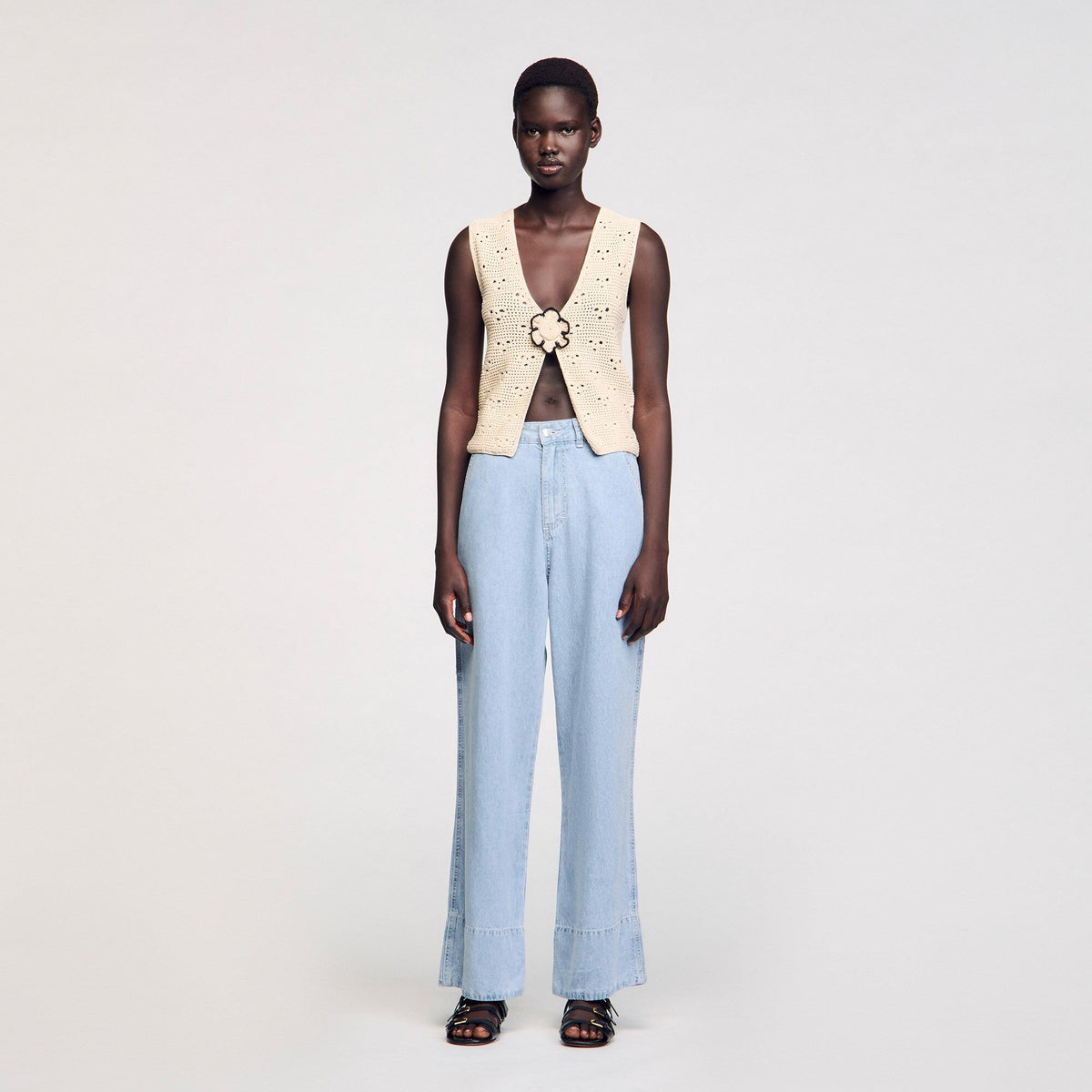 Sandro Crochet vest