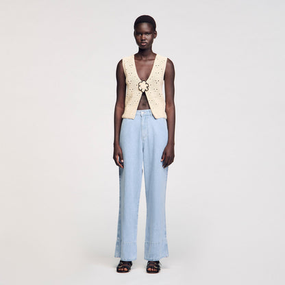 Sandro Crochet vest