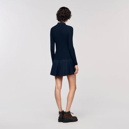 Sandro Cable knit polo sweater