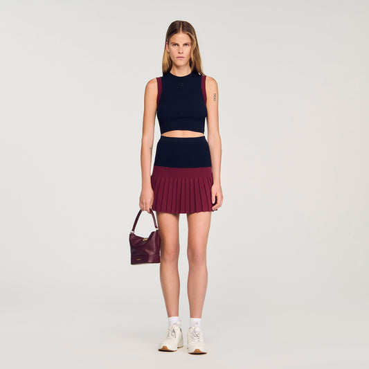 Sandro Two-tone knit top