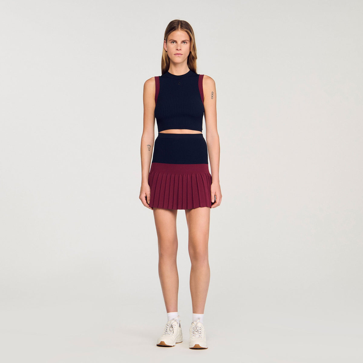 Sandro Two-tone knit top