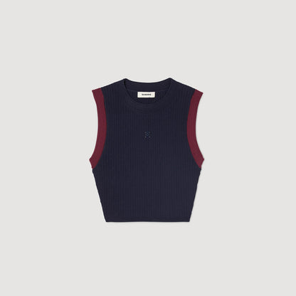 Sandro Two-tone knit top