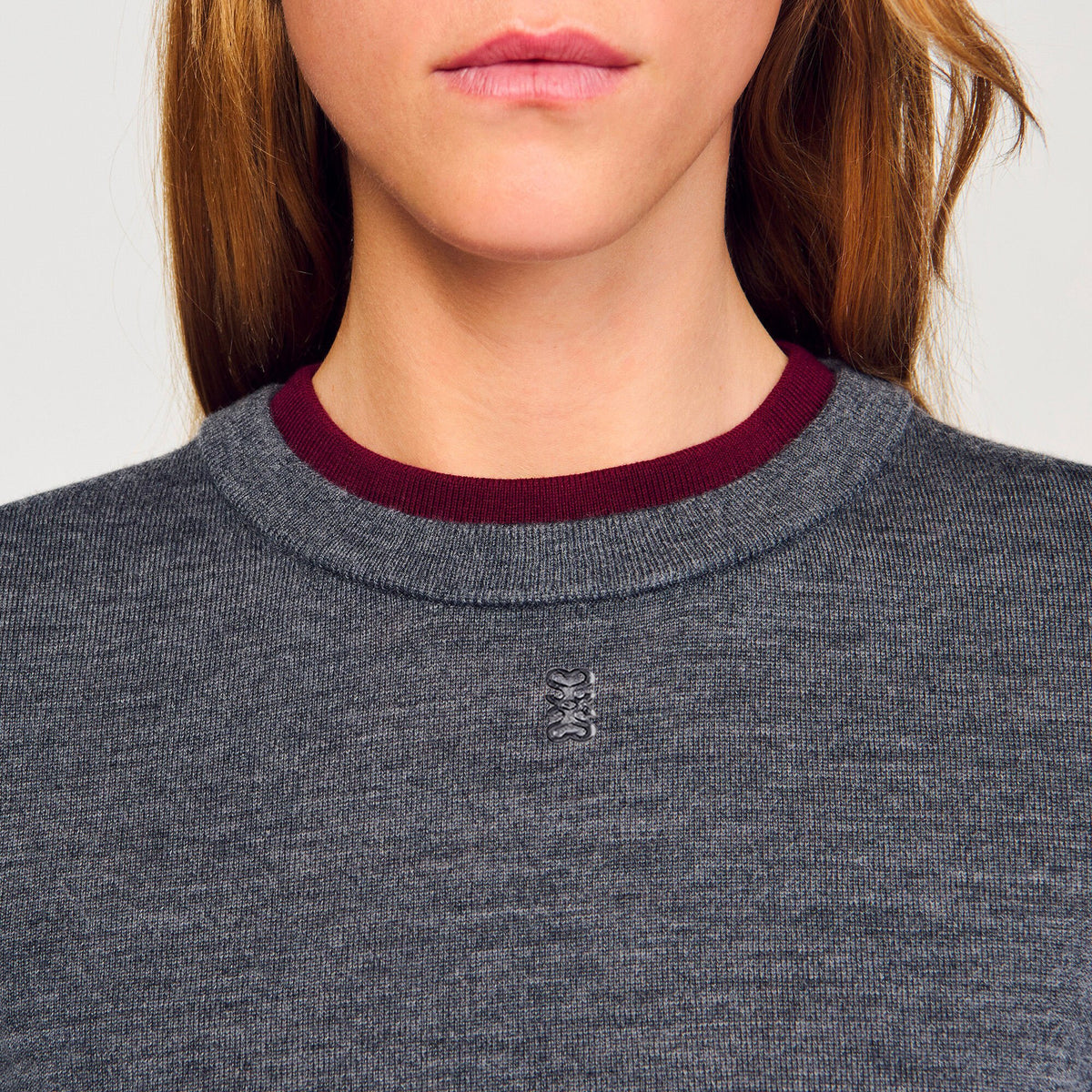 Sandro Two-tone cropped sweater