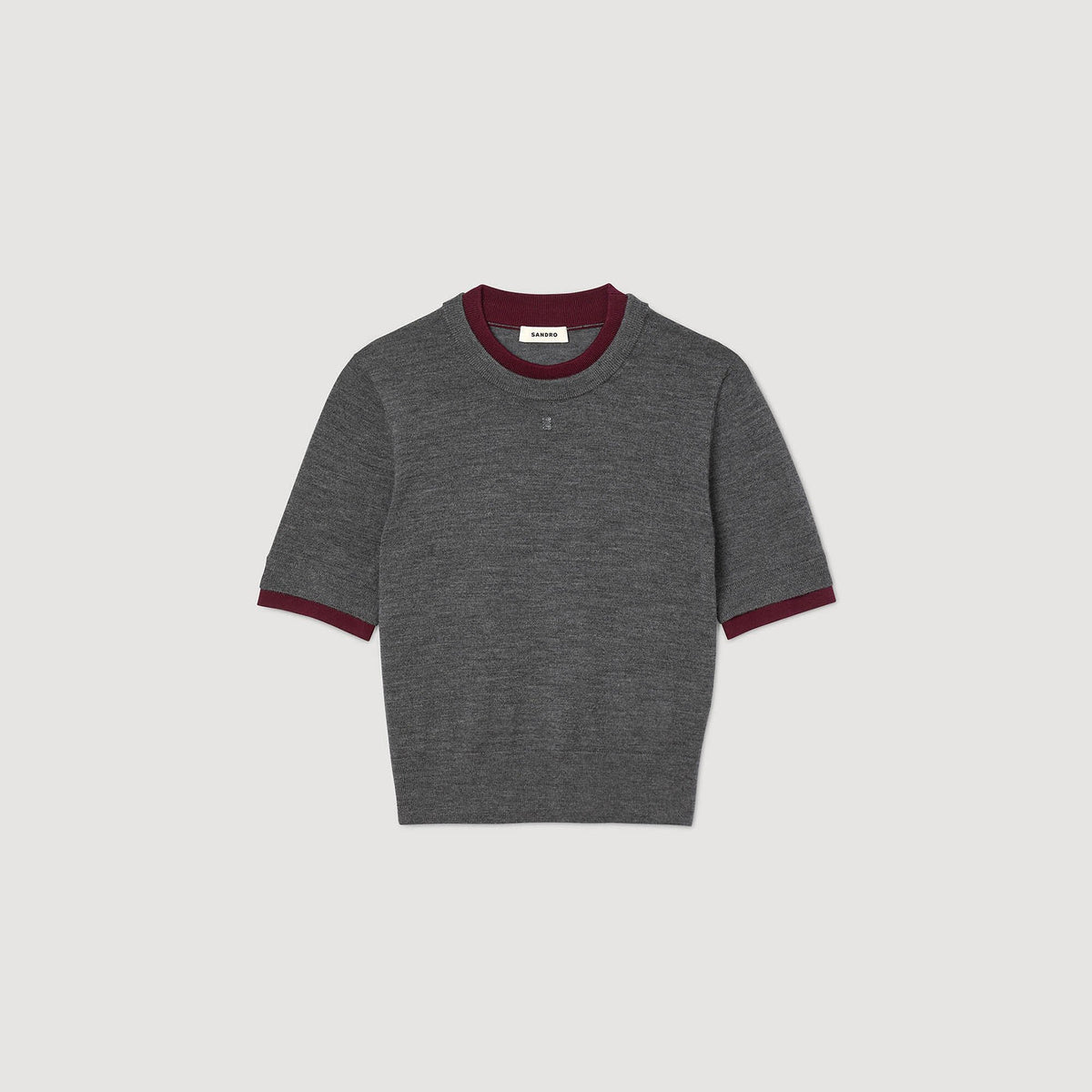 Sandro Two-tone cropped sweater