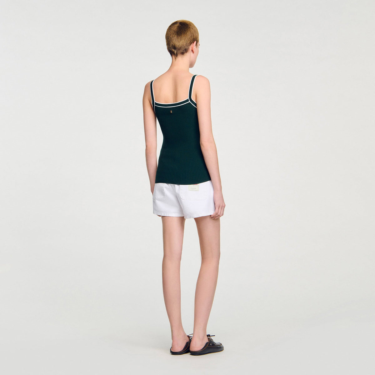 Sandro Two-tone knit vest top