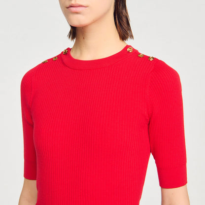 Sandro Argyle polo-neck sweater