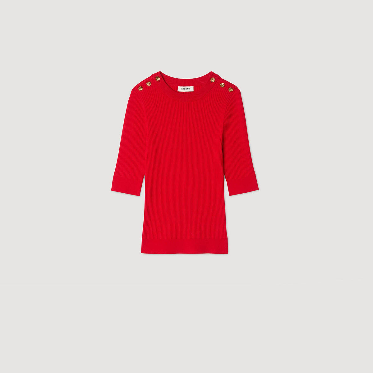 Sandro Argyle polo-neck sweater
