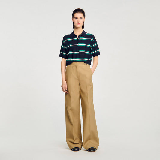 Sandro Polo-neck striped sweater