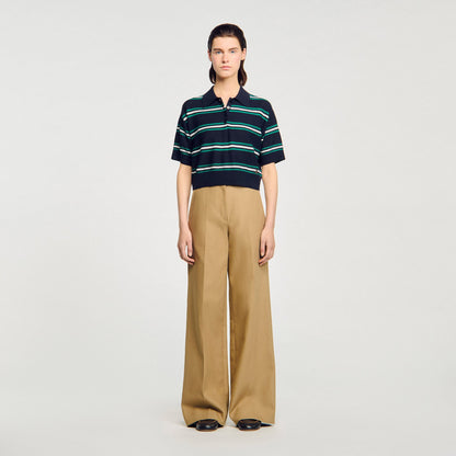 Sandro Polo-neck striped sweater