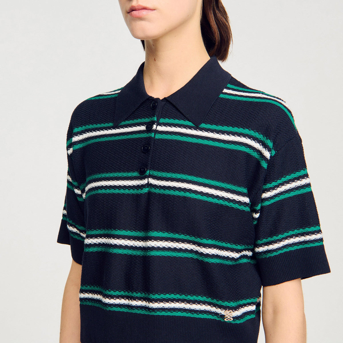 Sandro Polo-neck striped sweater