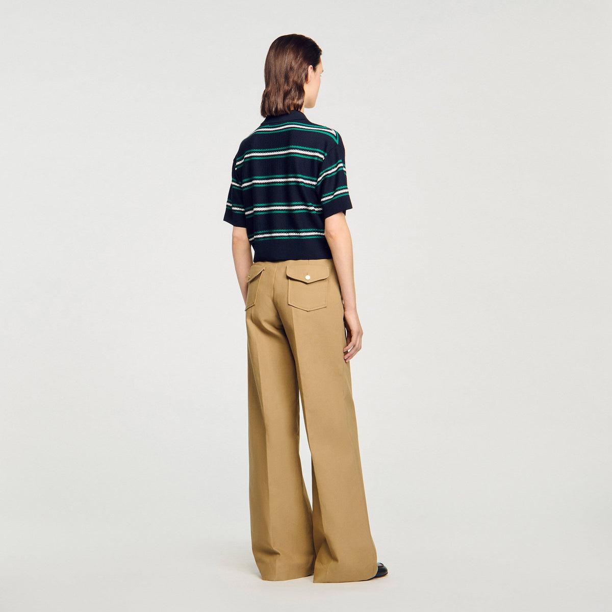 Sandro Polo-neck striped sweater