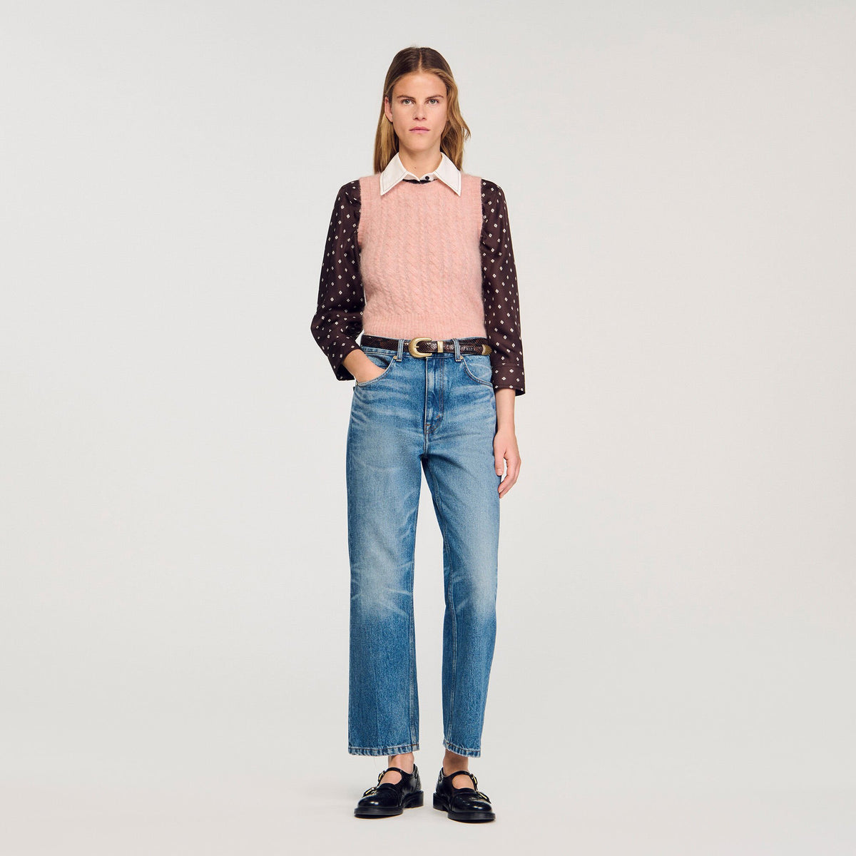 Sandro Twisted sleeveless sweater