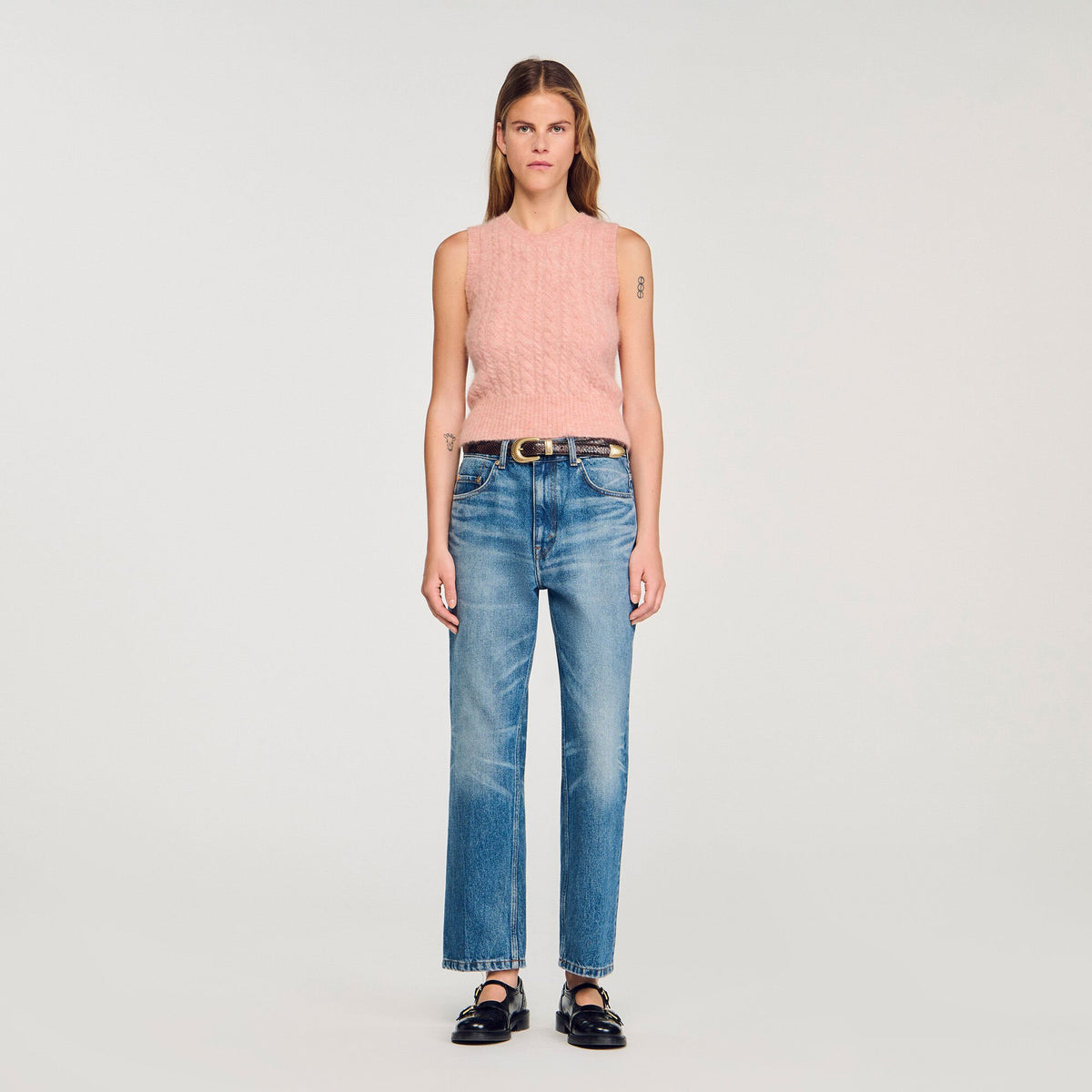 Sandro Twisted sleeveless sweater