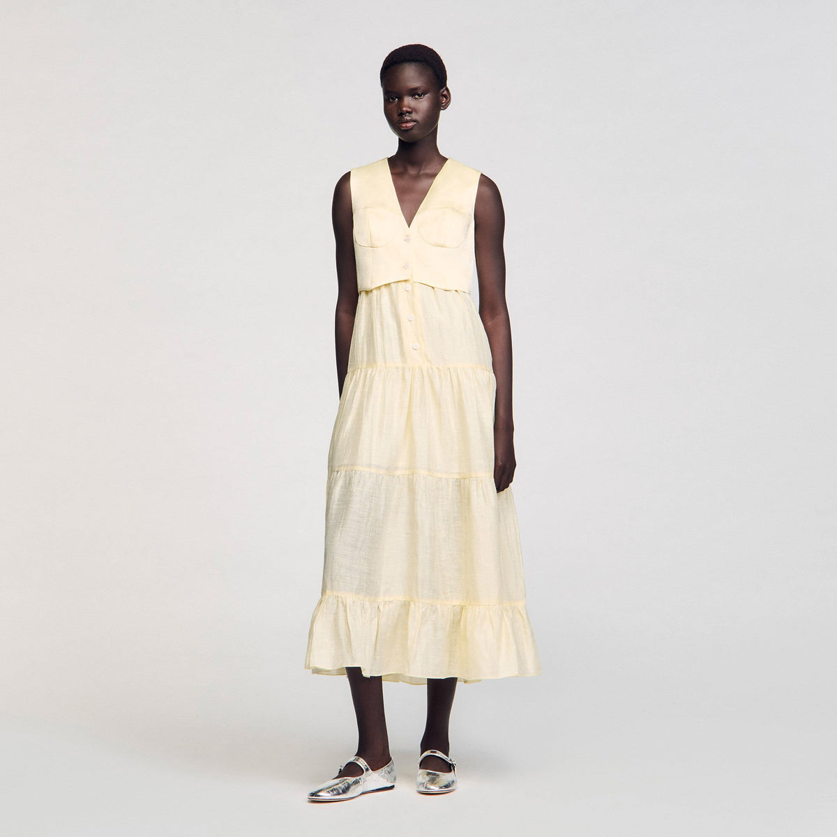 Sandro Linen maxi dress