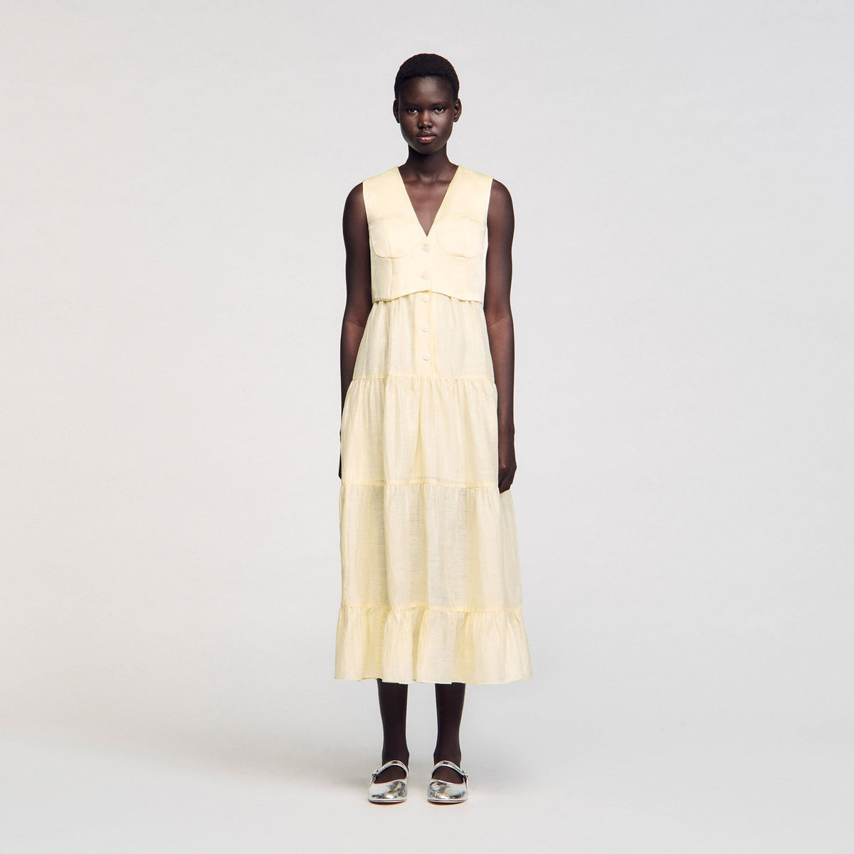 Sandro Linen maxi dress