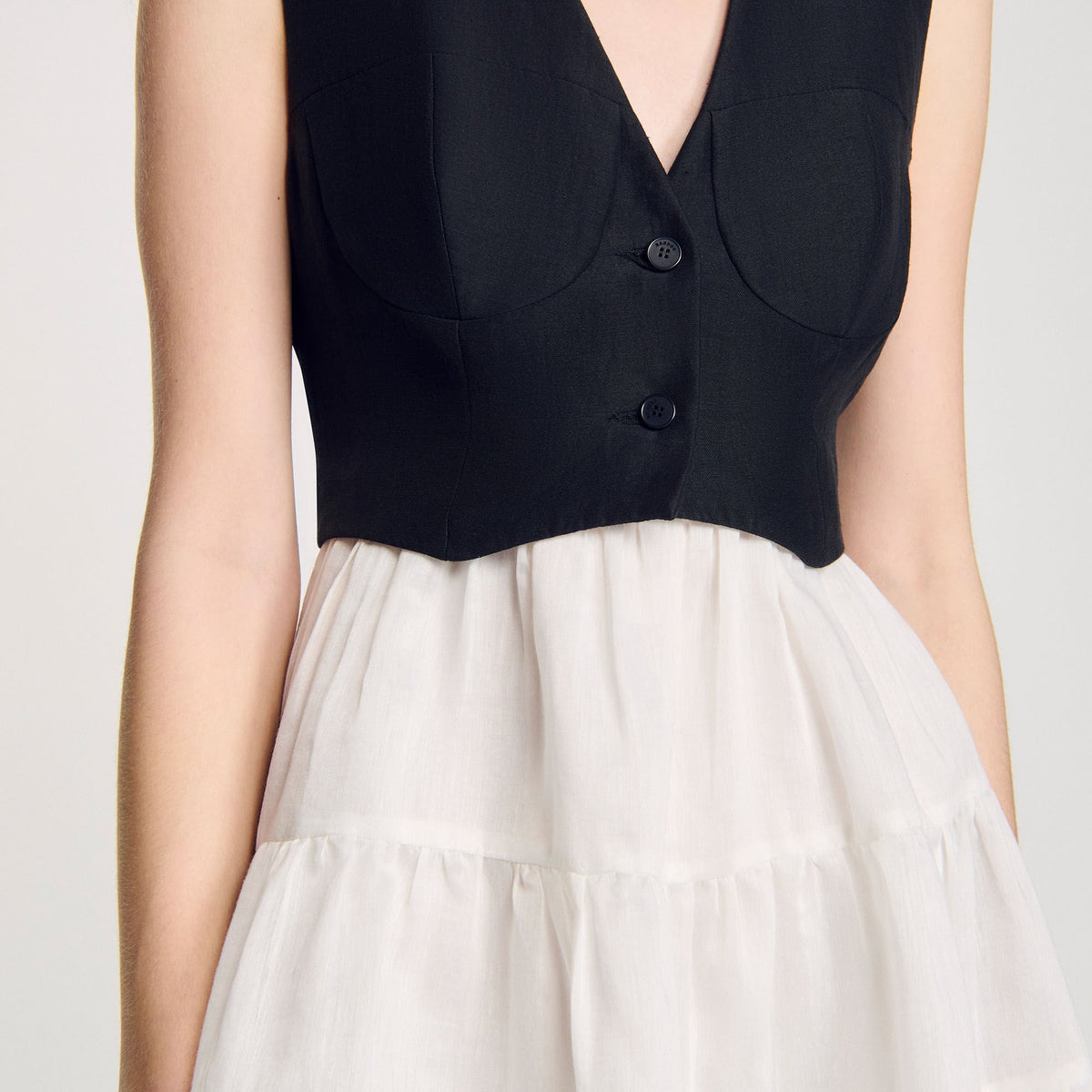 Sandro Two-tone mini dress