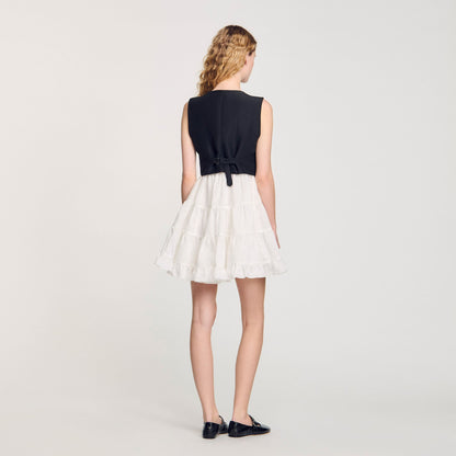 Sandro Two-tone mini dress
