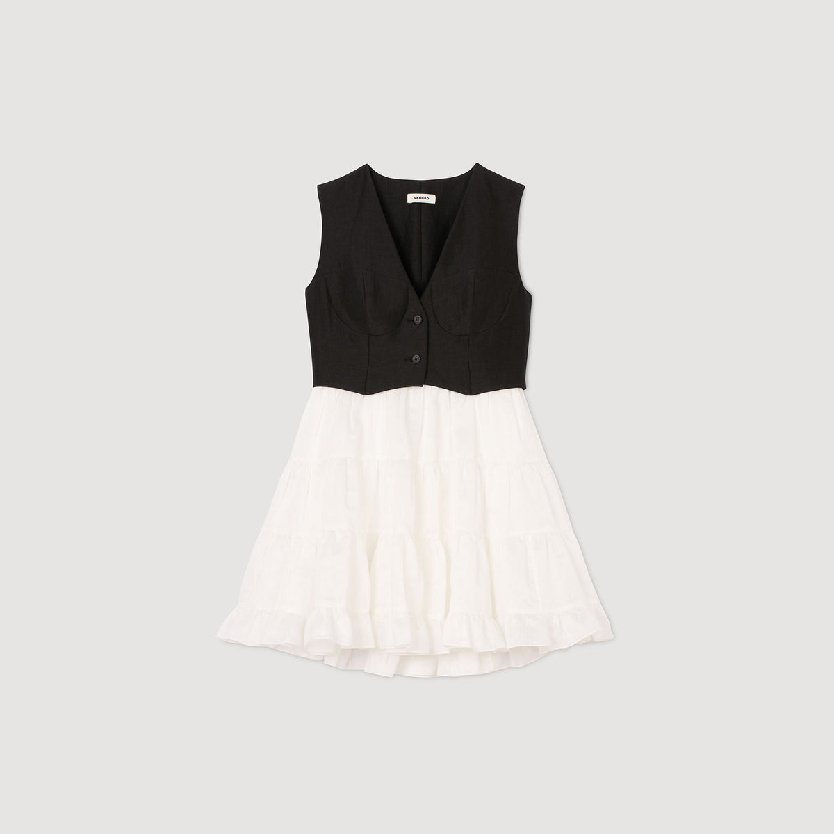 Sandro Two-tone mini dress