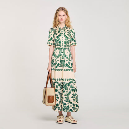 Sandro Floral print maxi dress