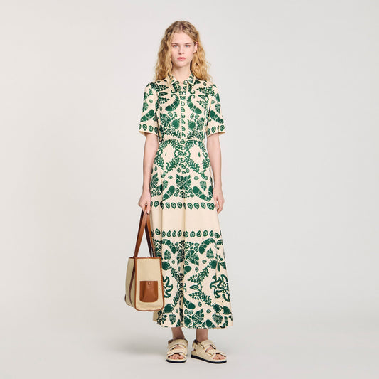 Sandro Floral print maxi dress